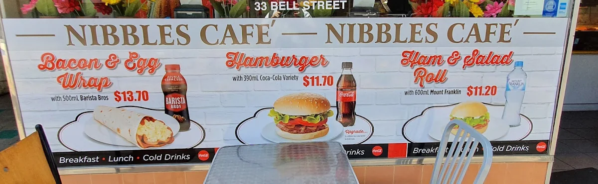 Menu, Nibbles Cafe