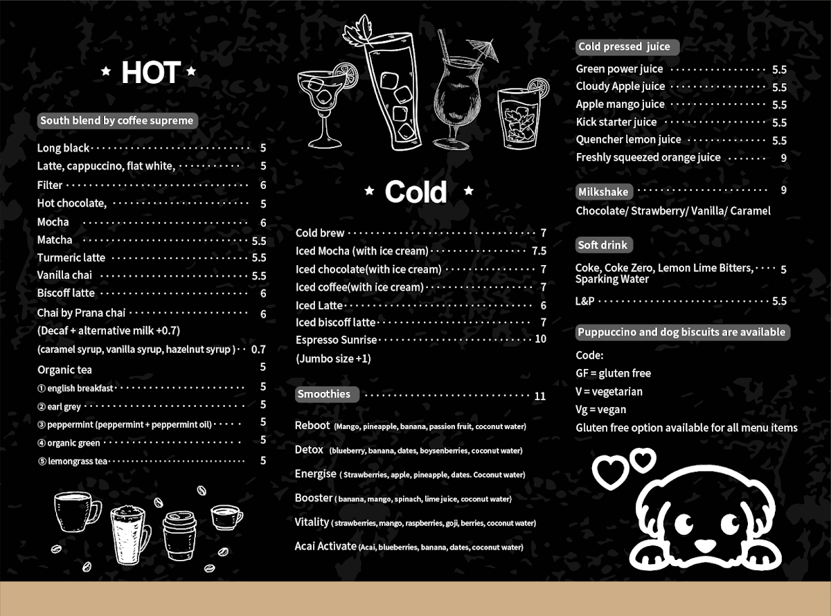 Menu, Batch Espresso