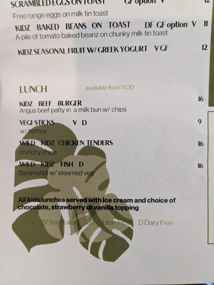 Menu, RAW & WILD Market & Cafe