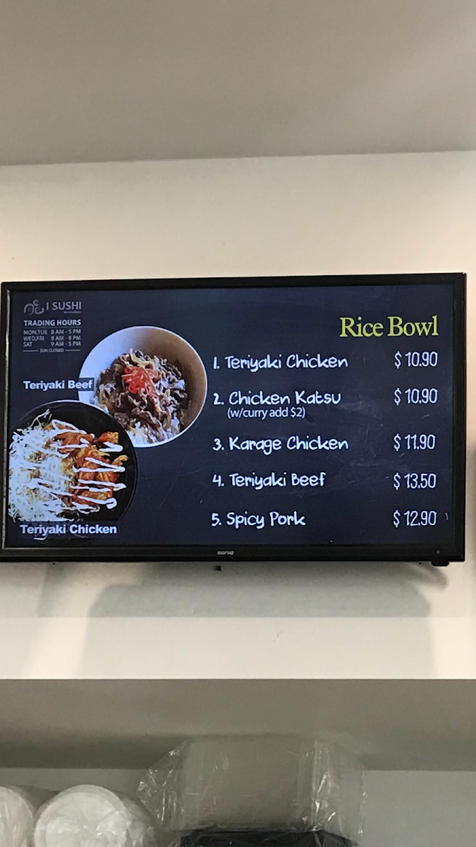 Menu, I Sushi