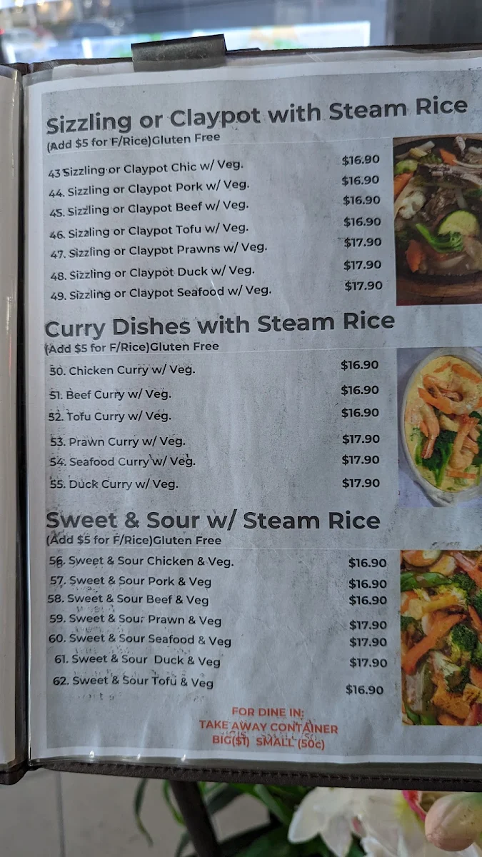 Menu, Pho house traditional Vietnamese food