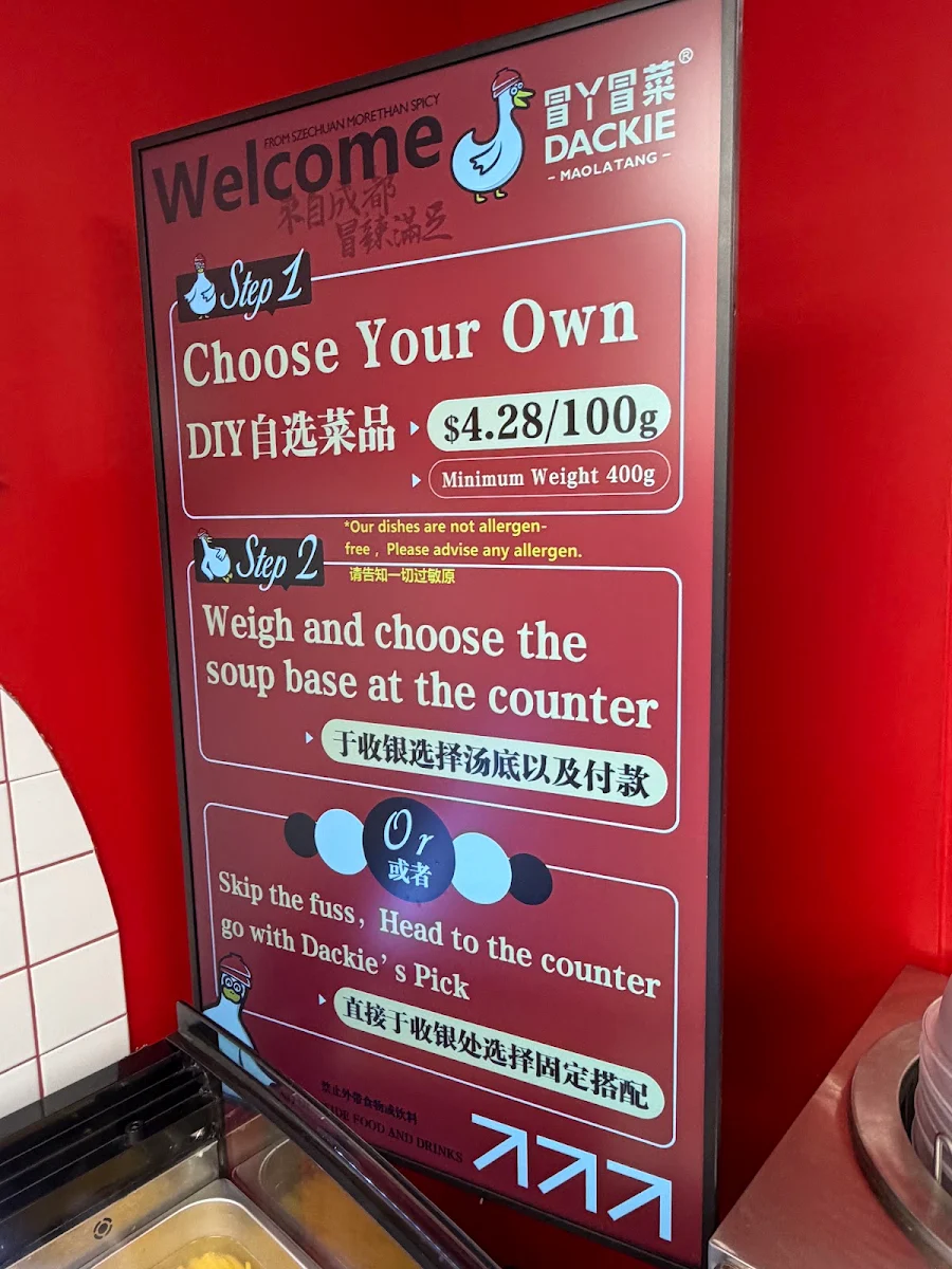 Menu, Dackie Maolatang