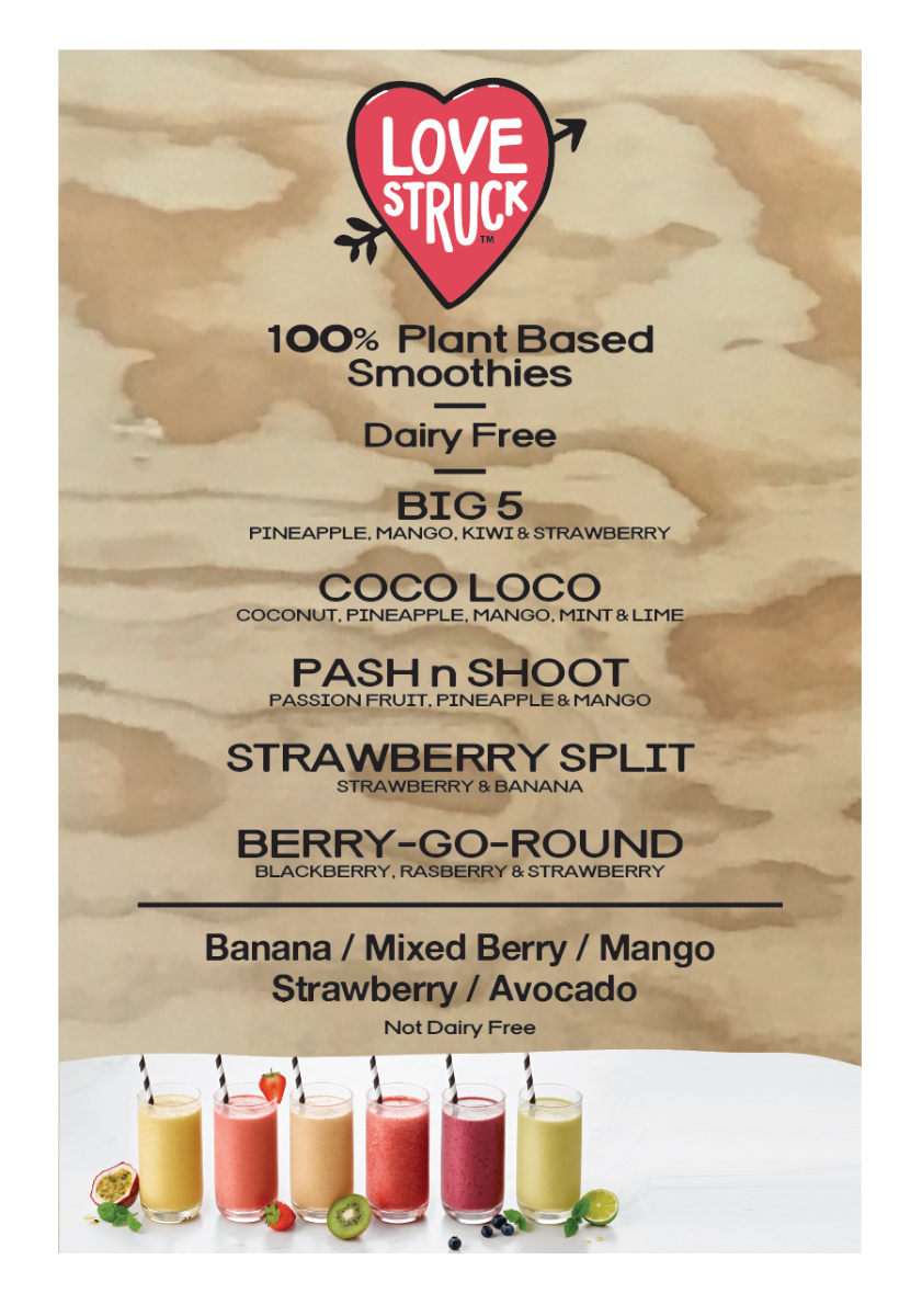 Menu, The Baker's Den Bakery Cafe