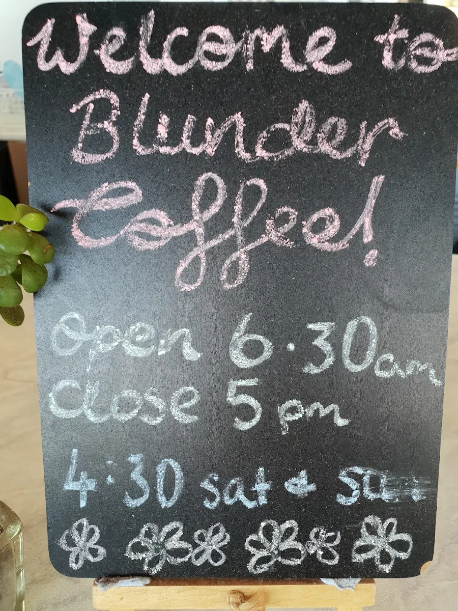 Menu, Blunder Coffee