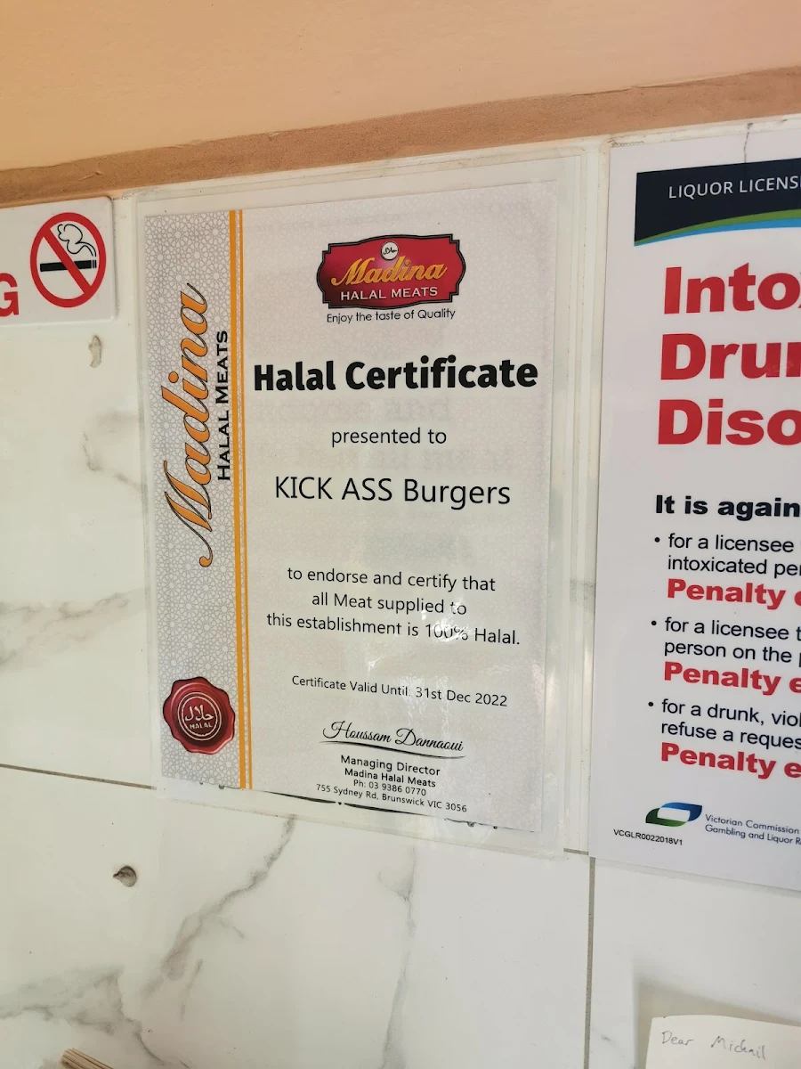 Menu, Kick Ass Burgers - The Best Burgers in Town!