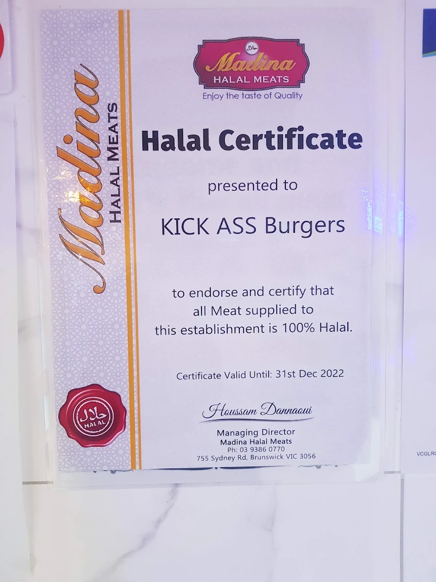 Menu, Kick Ass Burgers - The Best Burgers in Town!