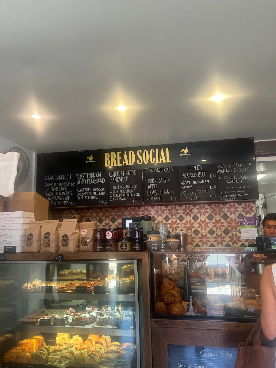 Menu, The Bread Social - Tweed Heads