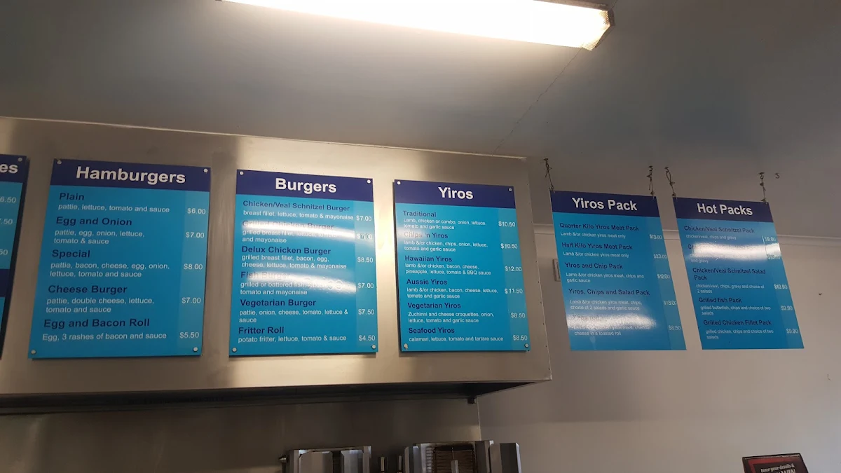 Menu, Hilton Seafood & Yiros