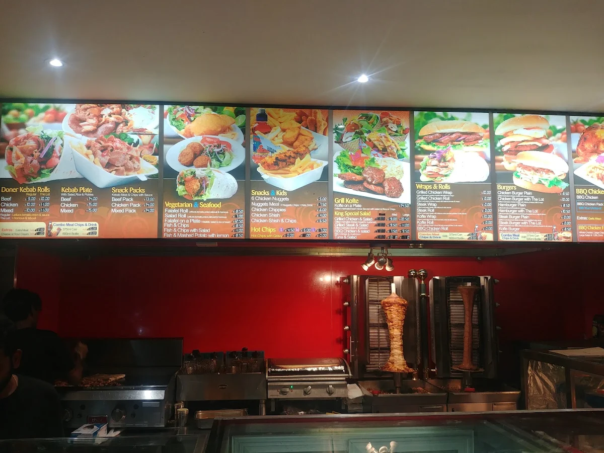 Menu, King of Kebabs Lane Cove