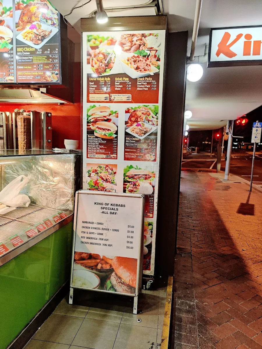 Menu, King of Kebabs Lane Cove