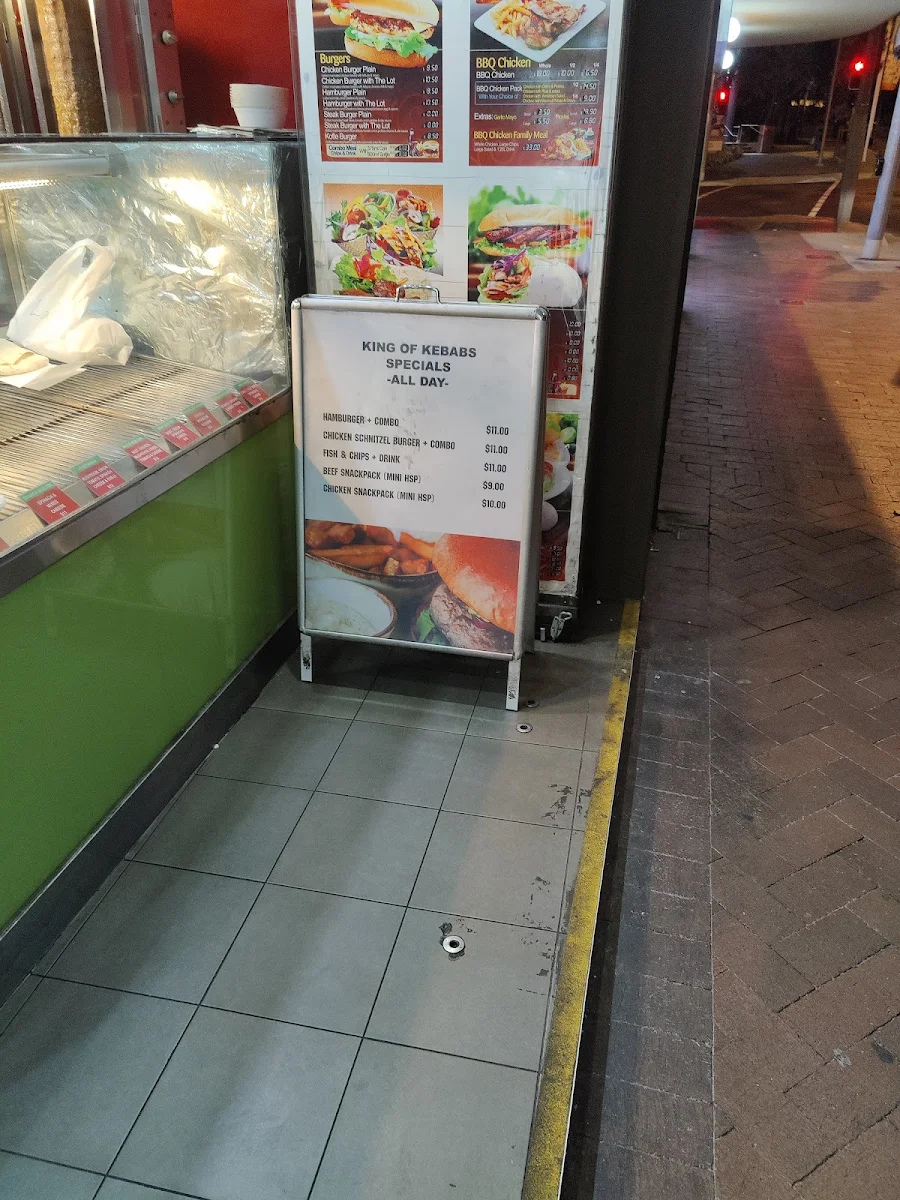 Menu, King of Kebabs Lane Cove