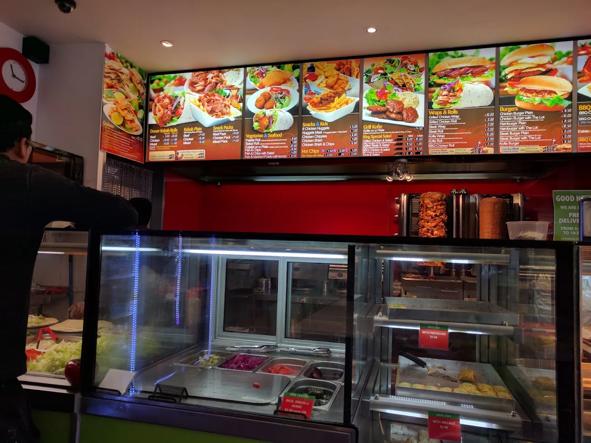 Menu, King of Kebabs Lane Cove