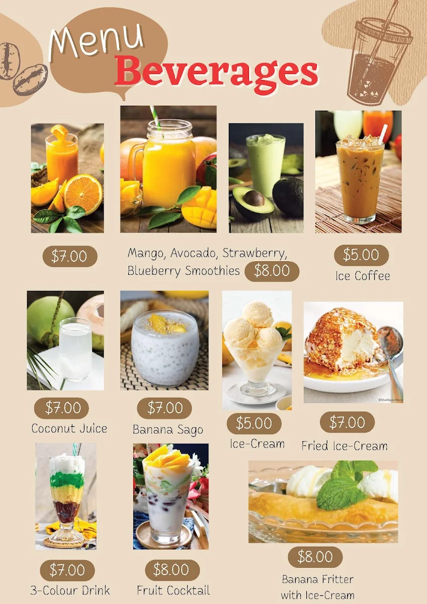 Menu, Glenroy Star Restaurant