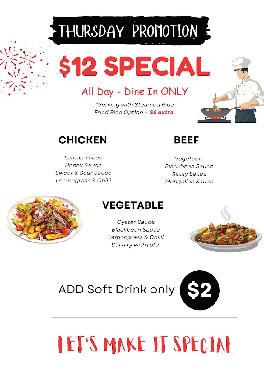 Menu, Glenroy Star Restaurant
