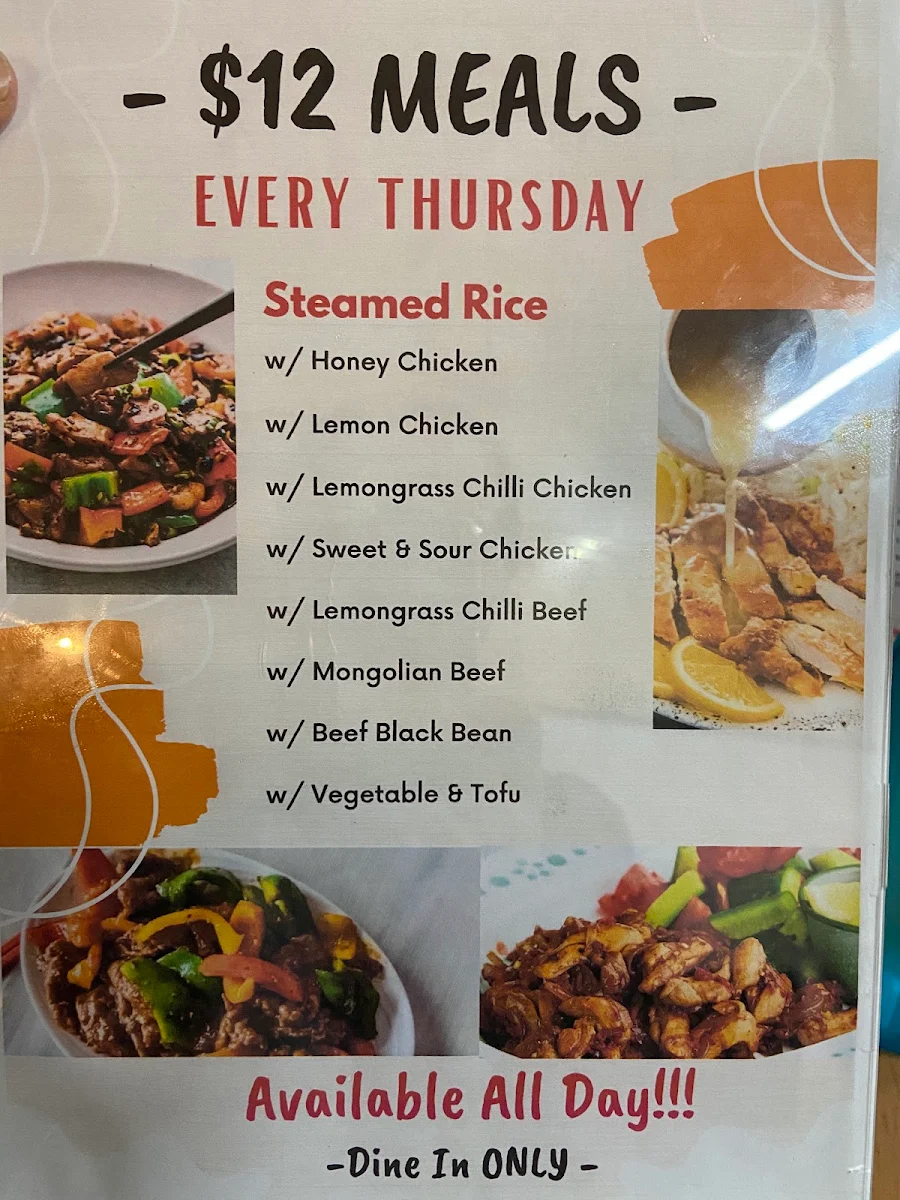 Menu, Glenroy Star Restaurant