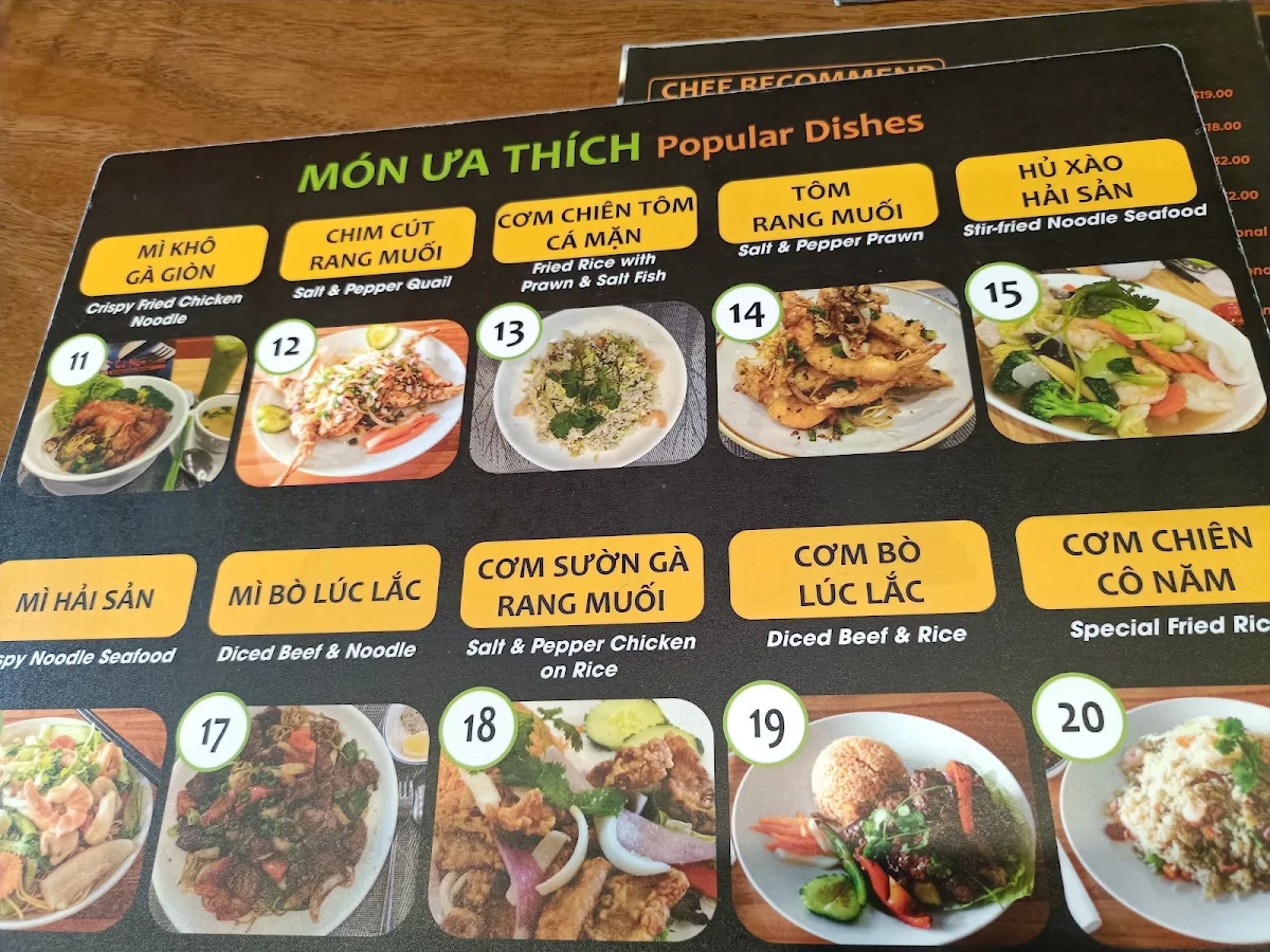 Menu, Co Nam Tra Vinh 2
