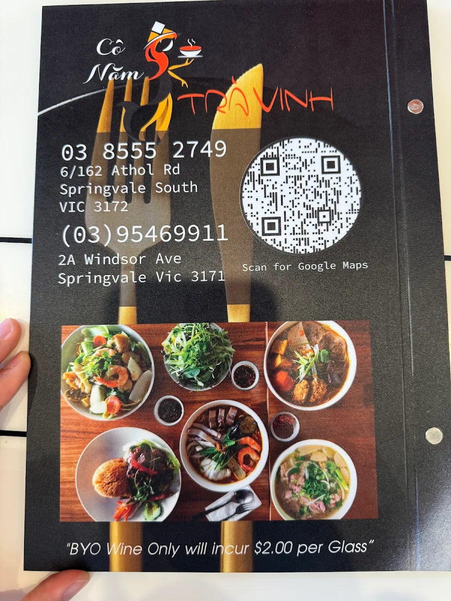 Menu, Co Nam Tra Vinh 2