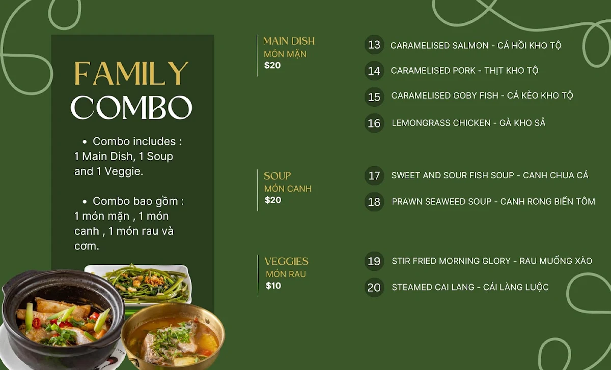 Menu, La Ca 43