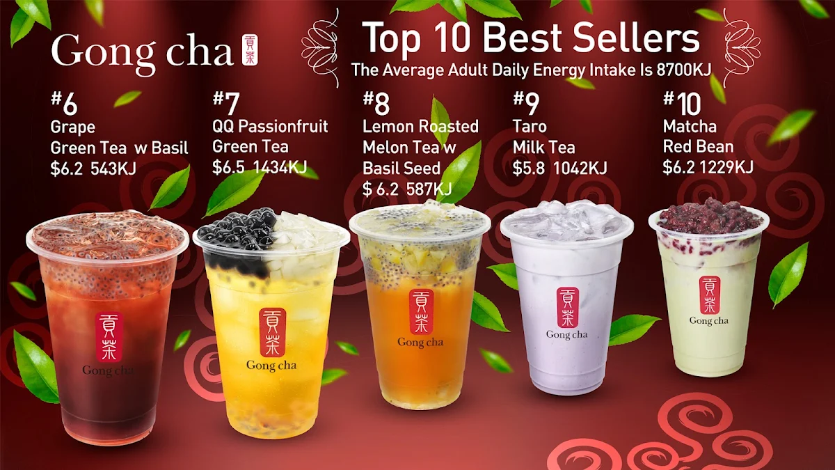 Menu, Gong Cha Chermside