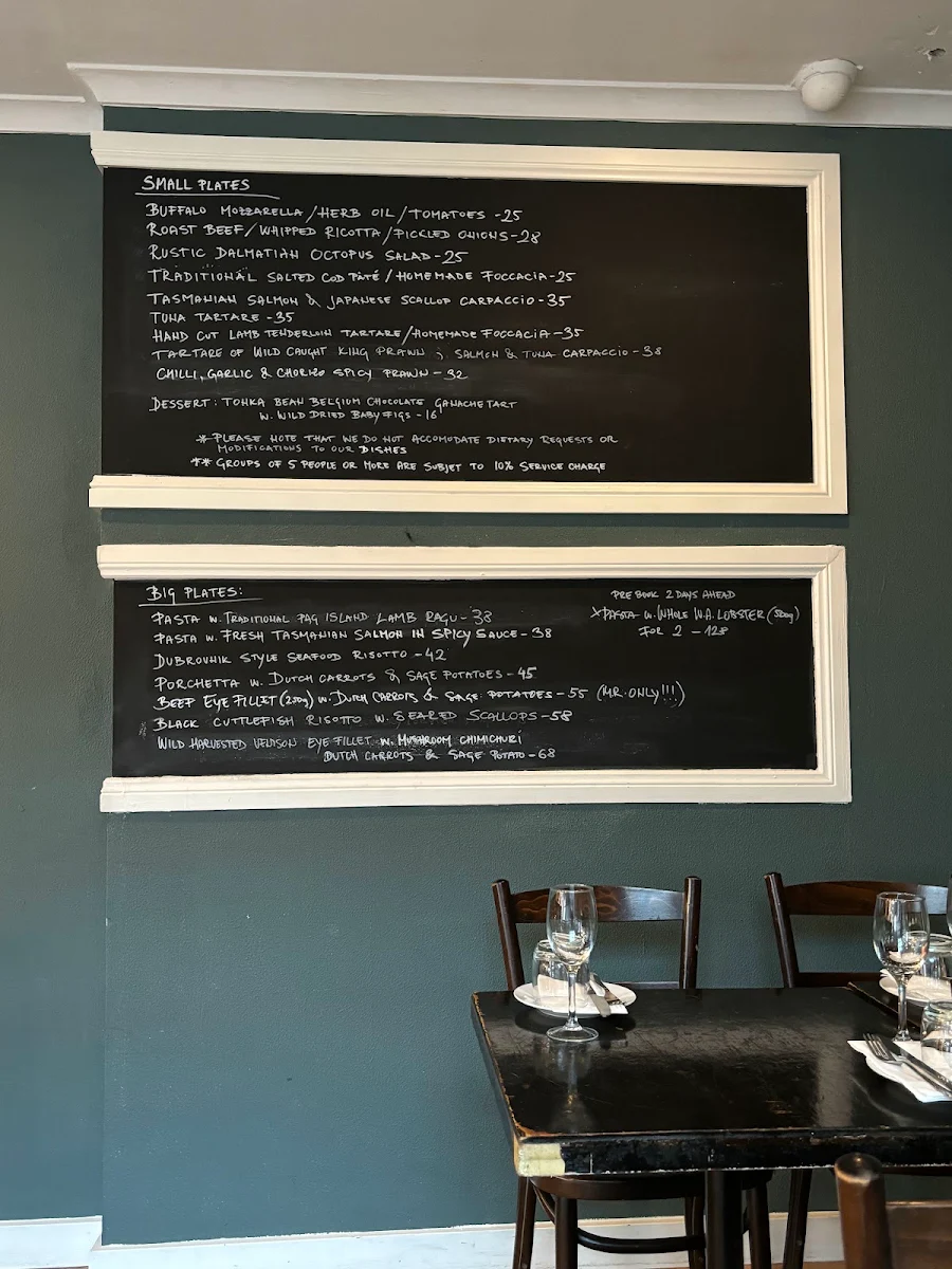 Menu, St Blaise