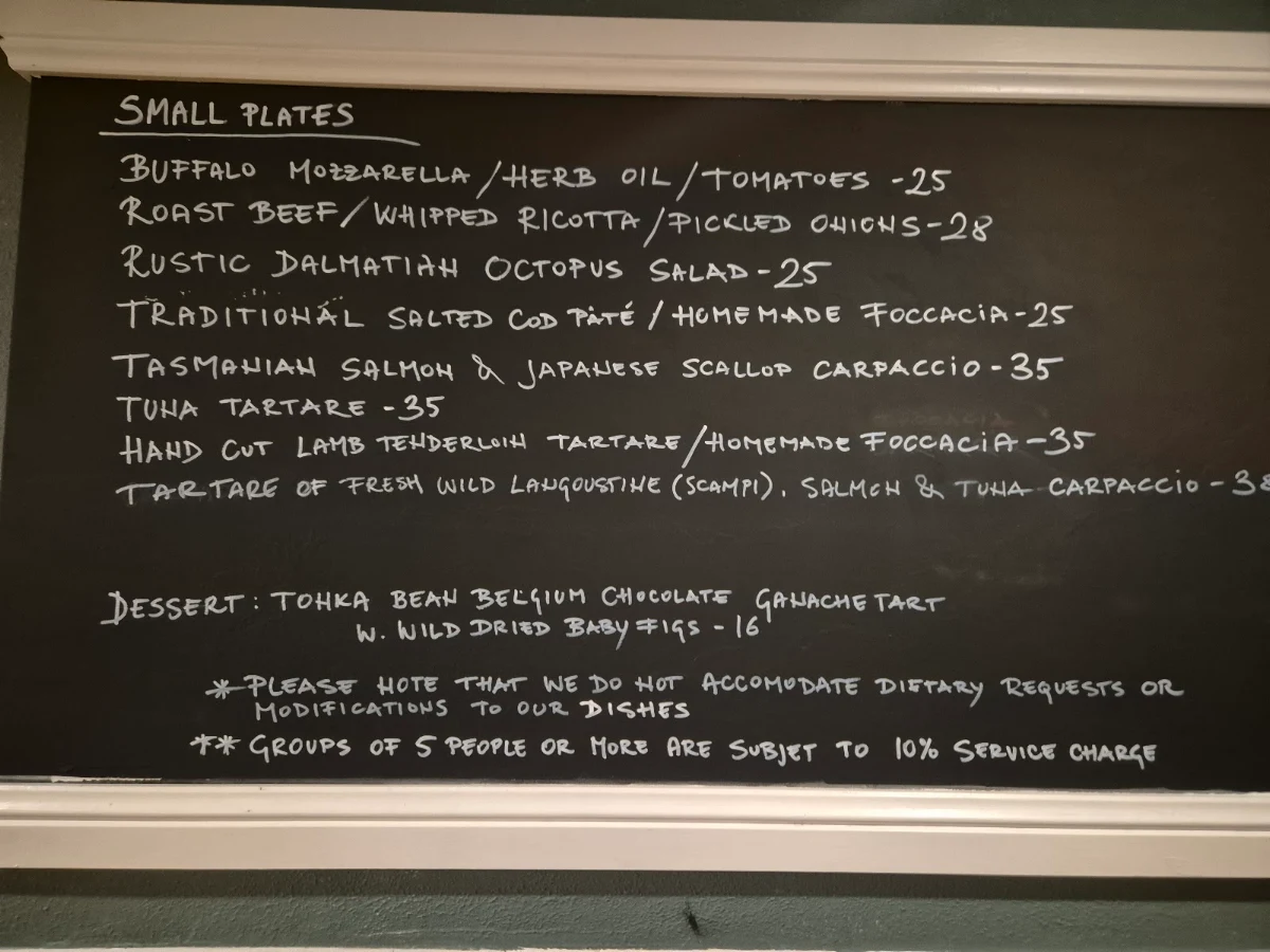 Menu, St Blaise