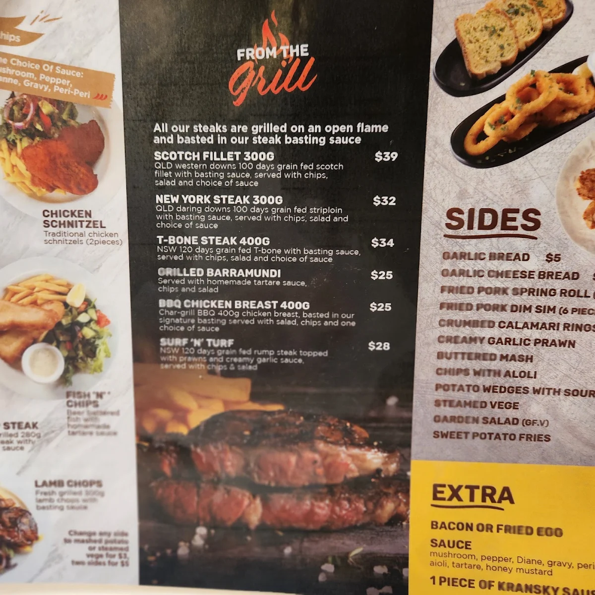 Menu, Woolpack Hotel