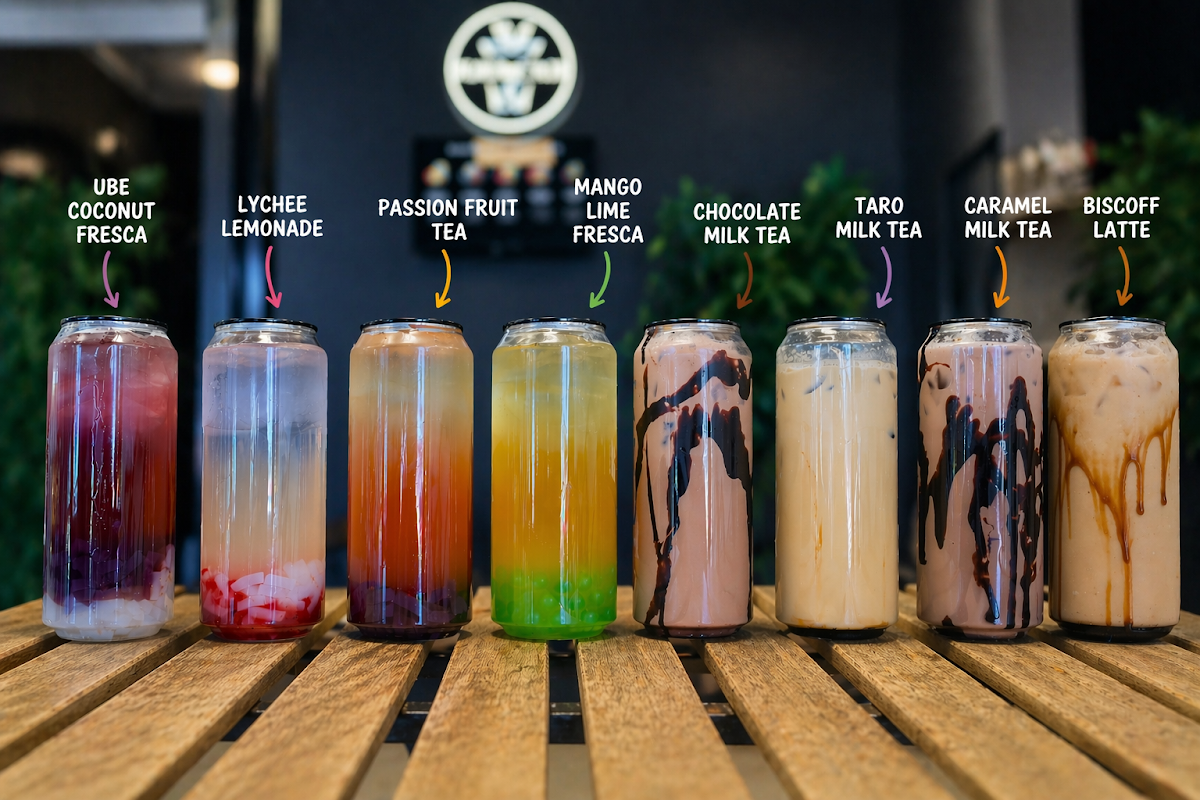 Menu, Bubble Me Bubble Tea & Deserts