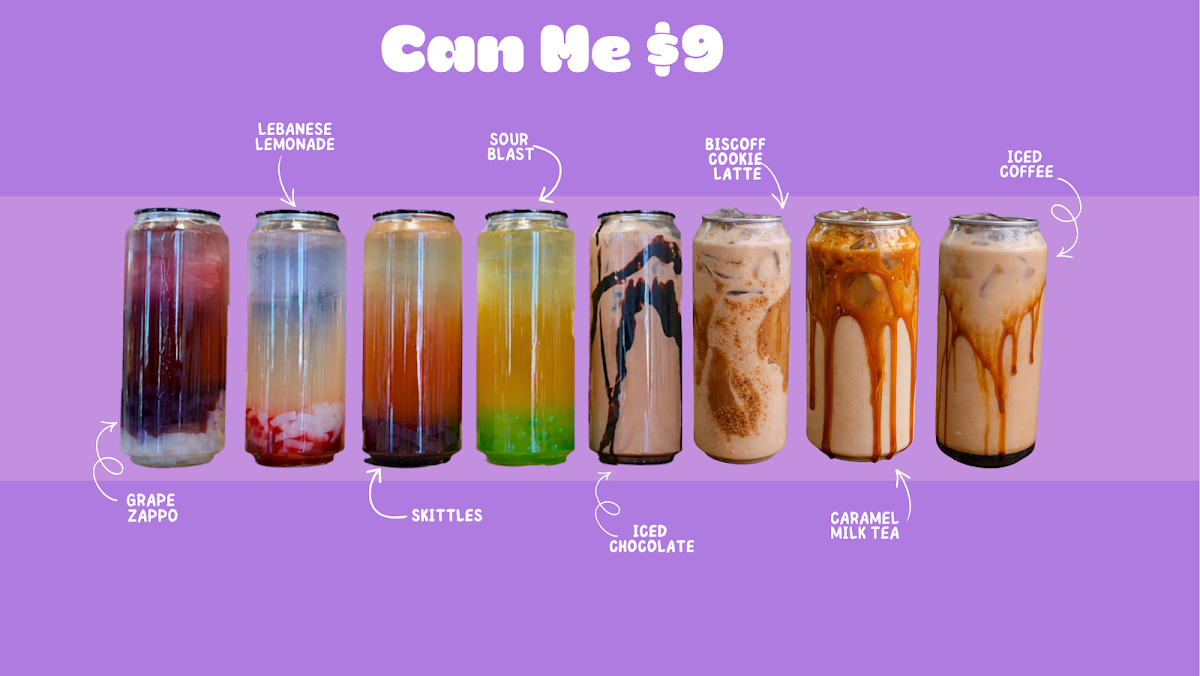 Menu, Bubble Me Bubble Tea & Deserts