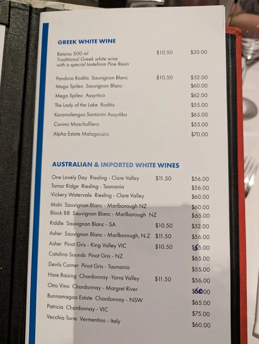 Menu, Lemnos Taverna