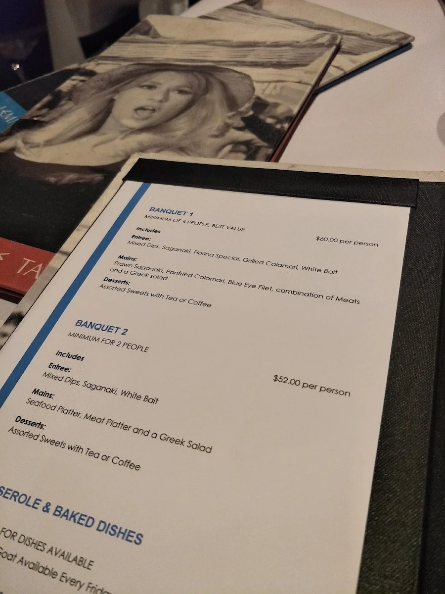 Menu, Lemnos Taverna
