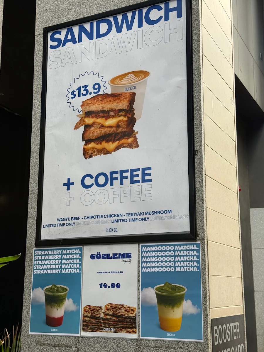 Menu, Click co. Coffee