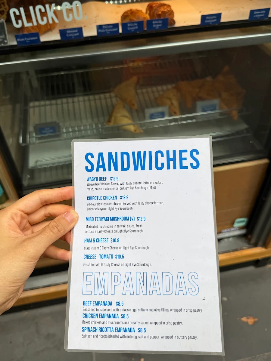 Menu, Click co. Coffee