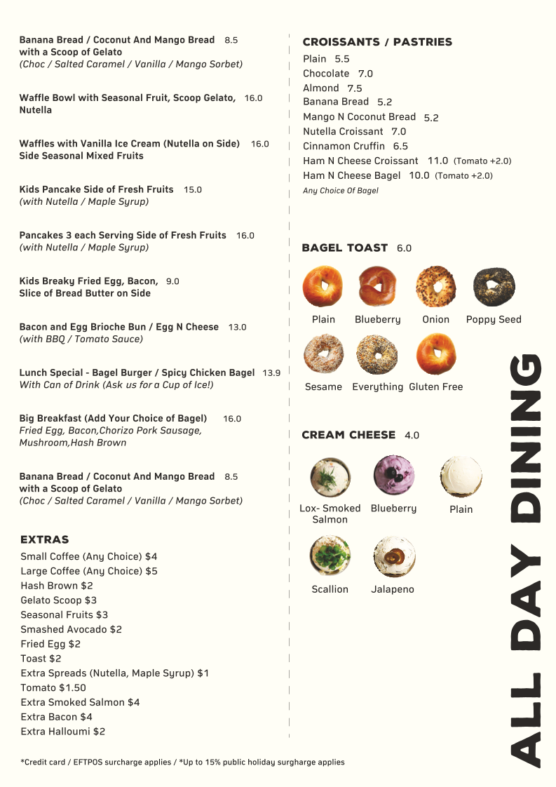 Menu, The Smelly Cheesecake - Stanhope Gardens