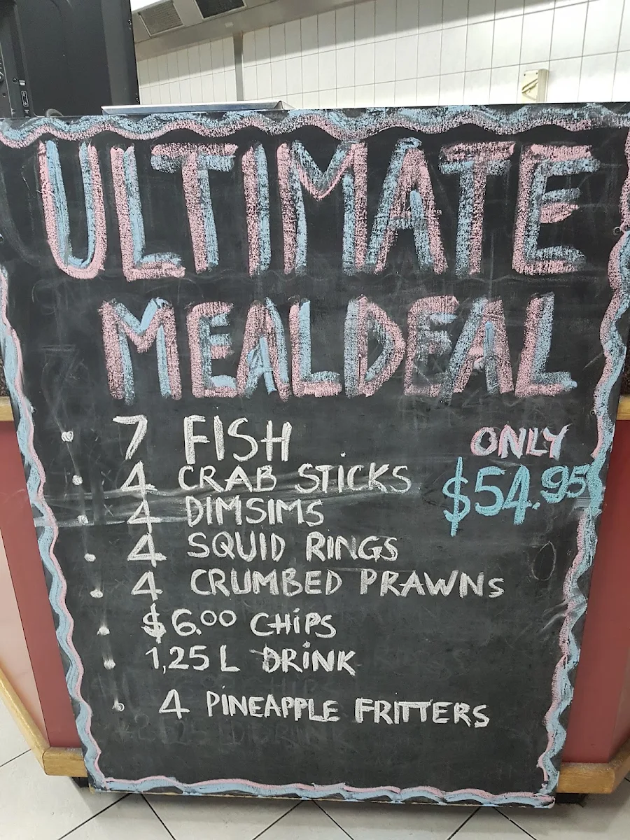 Menu, Snappers Fish & Chips