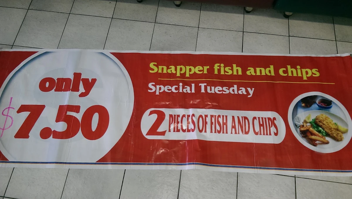 Menu, Snappers Fish & Chips