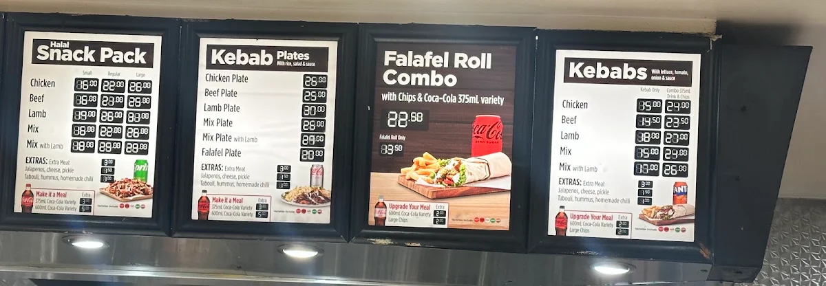 Menu, Brothers Kebabs and Burgers
