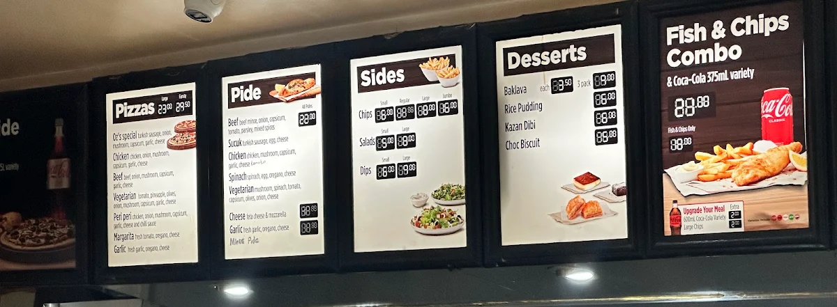Menu, Brothers Kebabs and Burgers