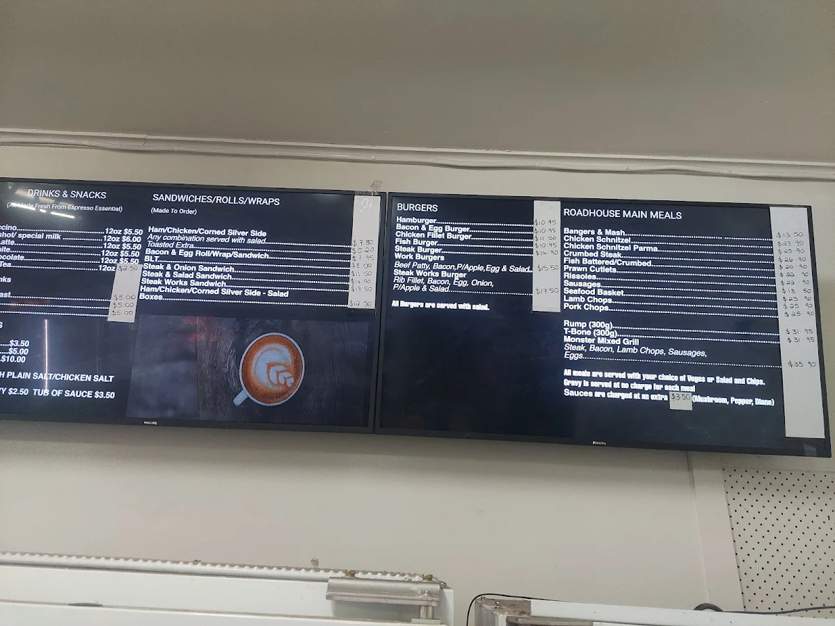 Menu, Injune Roadhouse