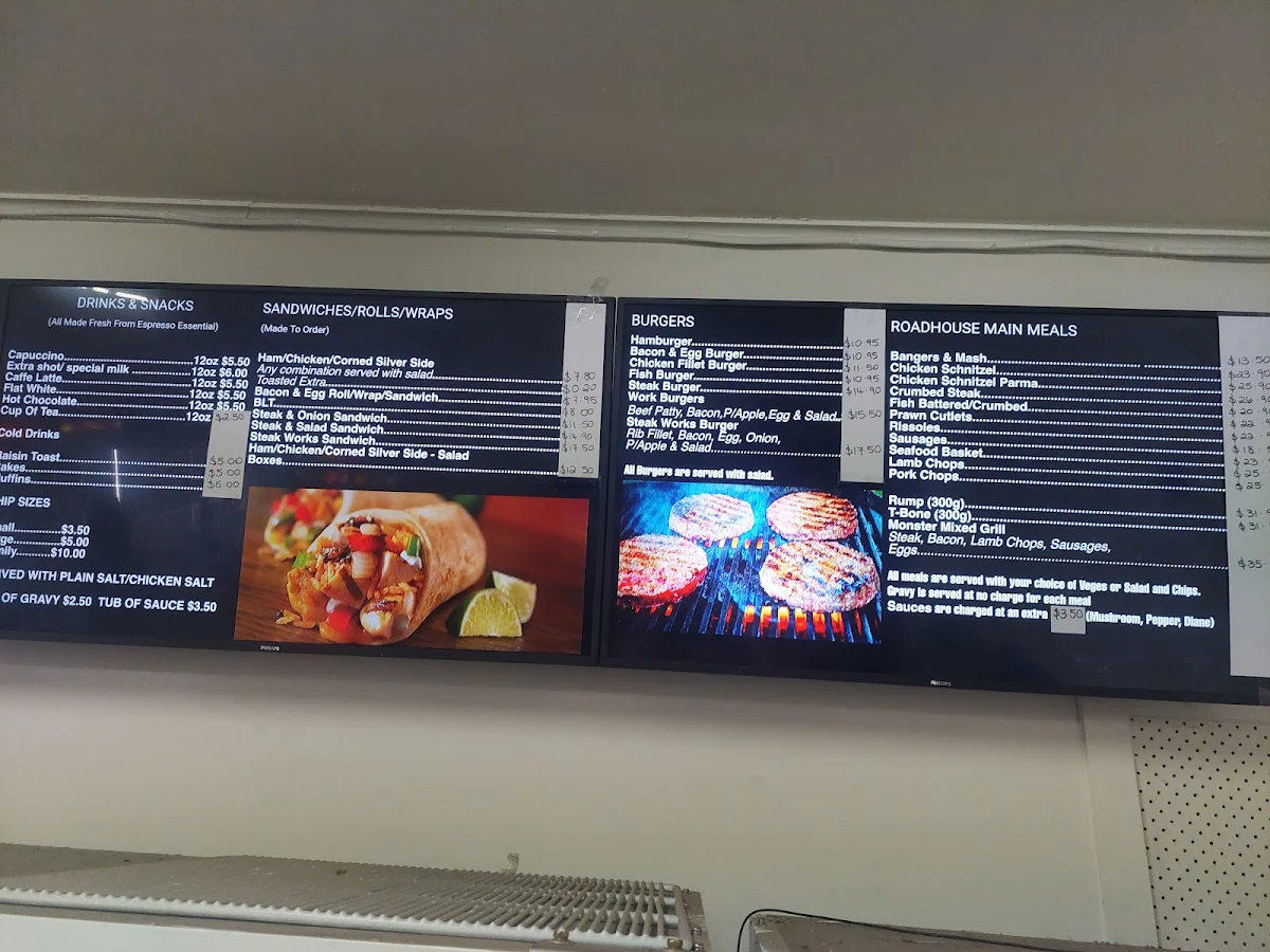 Menu, Injune Roadhouse