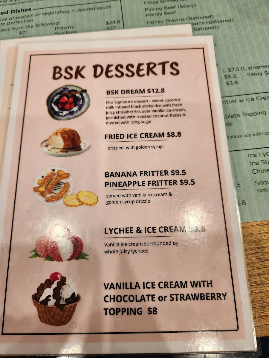 Menu, BLACK SALT KITCHEN
