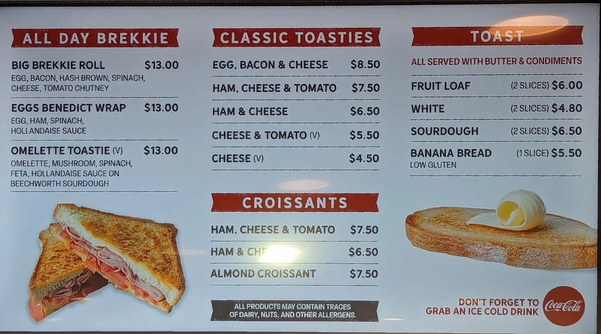 Menu, Beechworth Bakery Beechworth