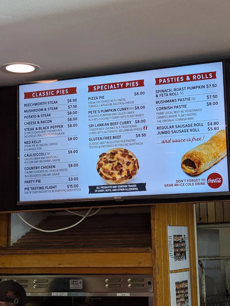 Menu, Beechworth Bakery Beechworth