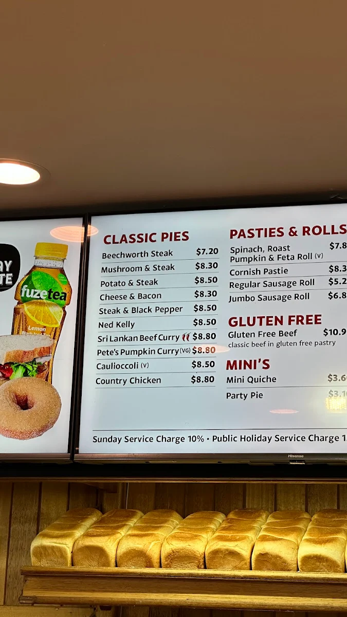 Menu, Beechworth Bakery Beechworth