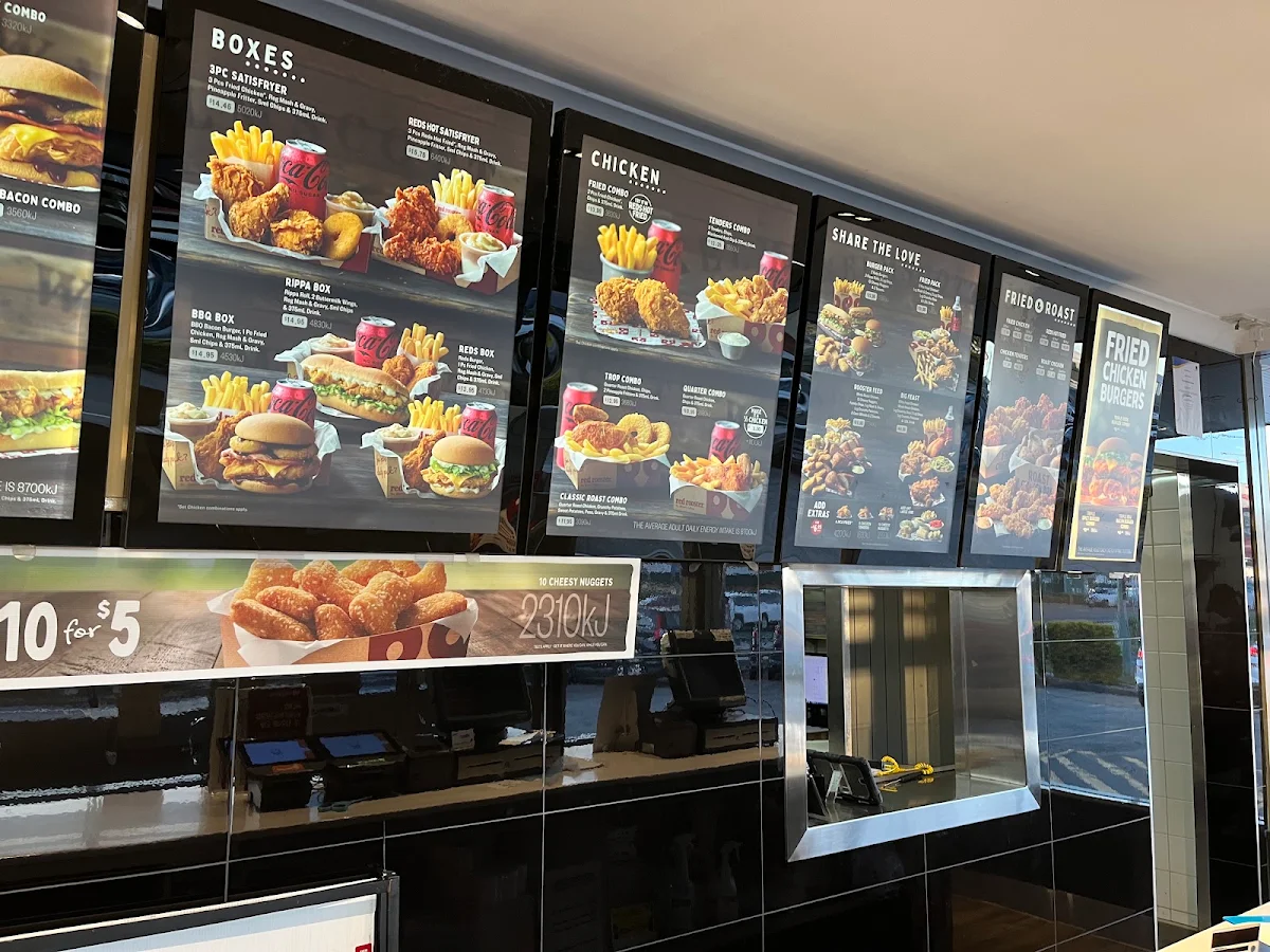 Menu, Red Rooster Nundah
