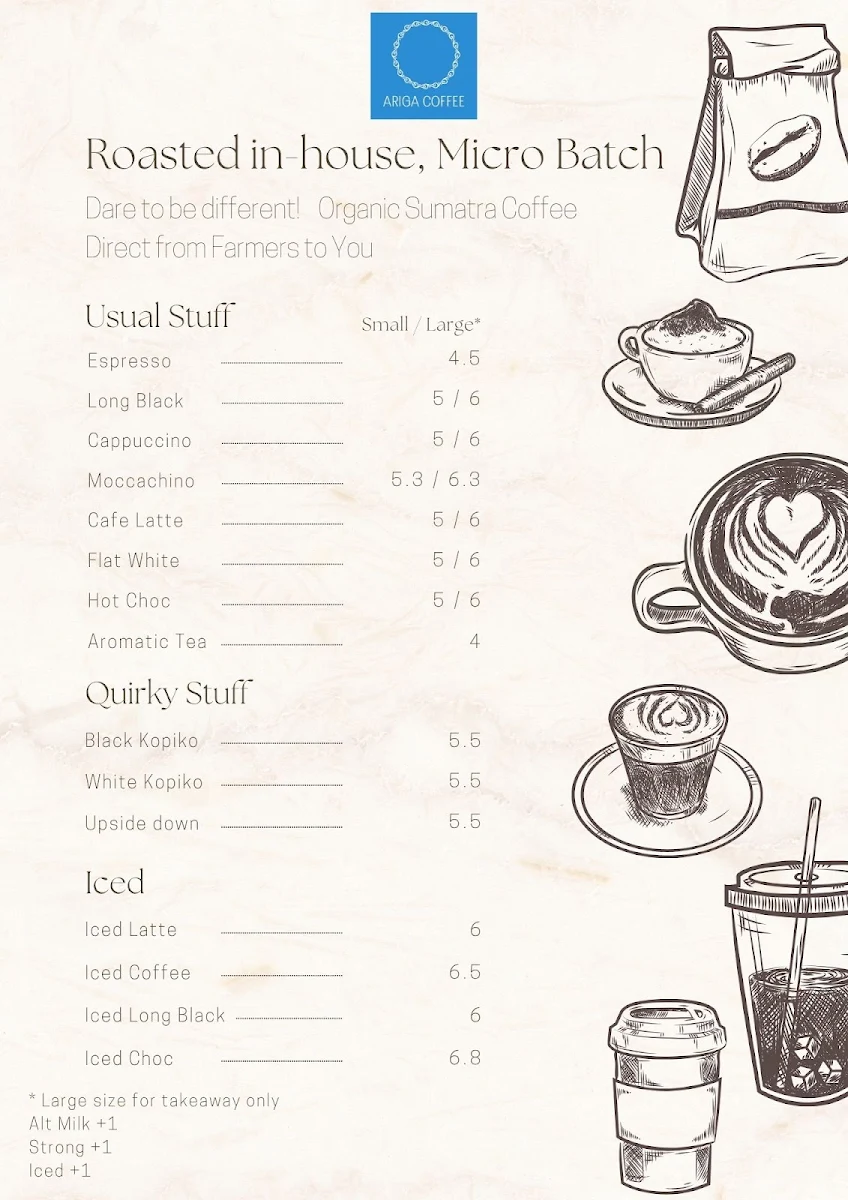 Menu, PBK Noodles