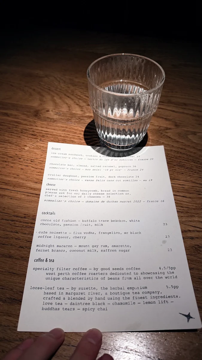Menu, Balthazar