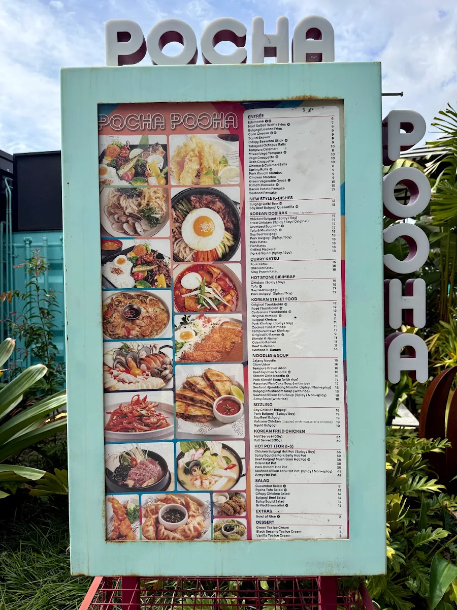 Menu, Pocha Pocha Doncaster