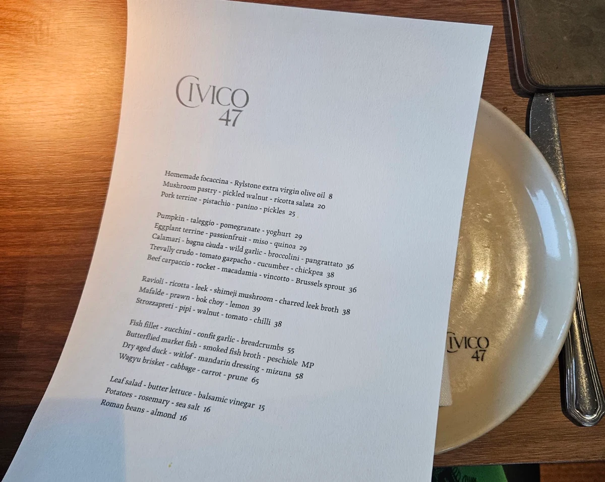 Menu, Civico 47