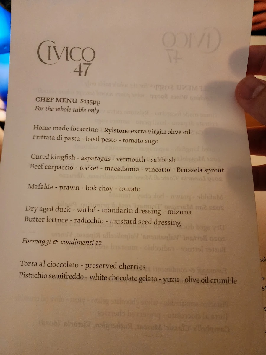Menu, Civico 47