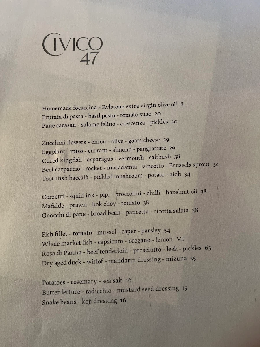 Menu, Civico 47